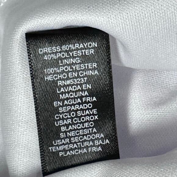 Mlle Gabrielle White Off-Shoulder Flounce Midi Dress Women's Plus Size 1X - Picture 13 of 13